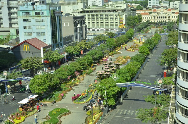 TP.HCM tổ chức nhiều chương trình chào đón Tết Kỷ Hợi 2019. Trong ảnh: Đường hoa Nguyễn Huệ 2018 (ảnh: Đình Thảo).