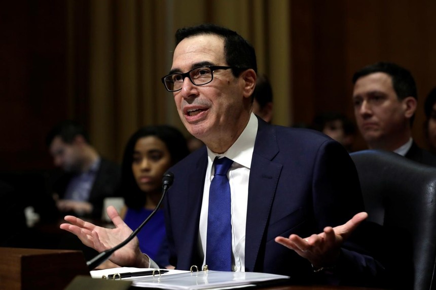 Bộ trưởng Tài chính Steven Mnuchin. Ảnh: Reuters.