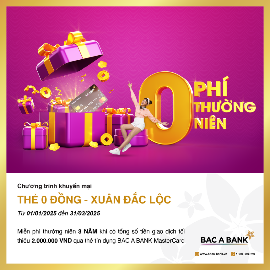 Sắm tết thảnh thơi với thẻ tín dụng BAC A BANK