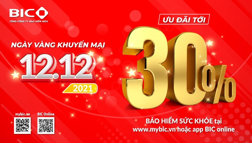 BIC giảm tới 30% phí bảo hiểm sức khỏe trực tuyến