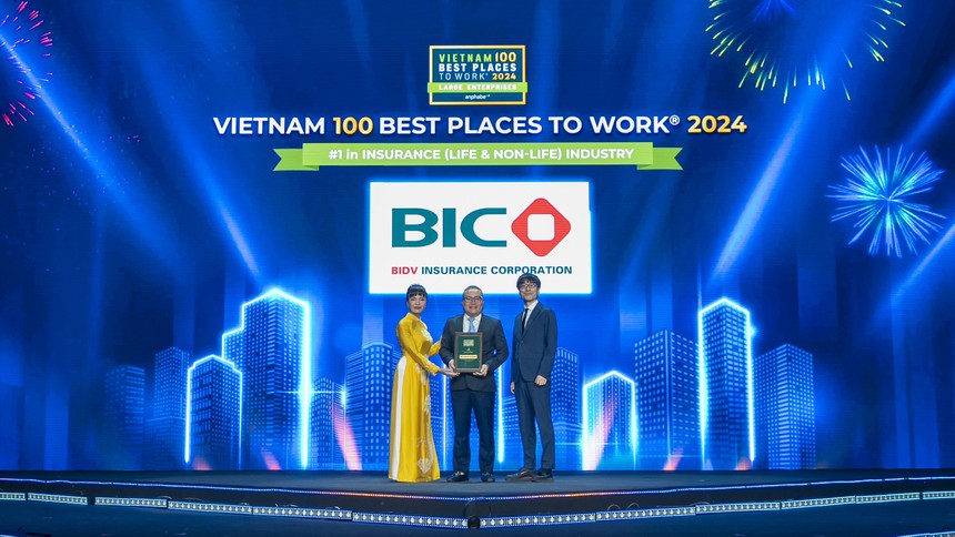 BIC được vinh danh Top 1 nơi làm việc tốt nhất ngành bảo hiểm Việt Nam khối doanh nghiệp lớn 