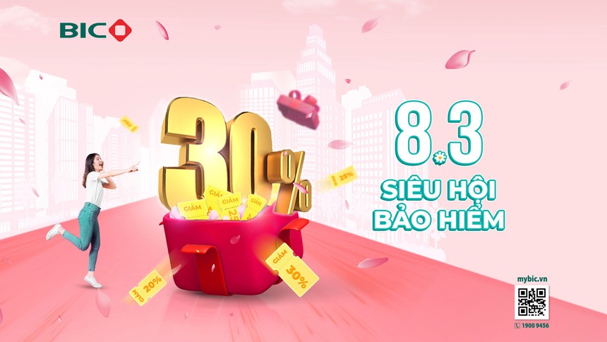 BIC ưu đãi tới 30% phí bảo hiểm ngày 8/3