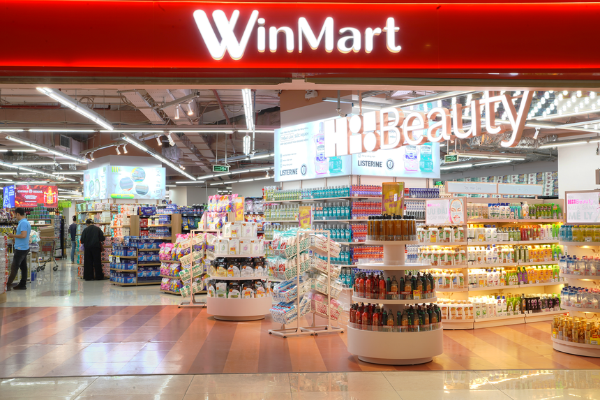 Các sản phẩm hoá mỹ phẩm uy tín được bày bán tại WinMart