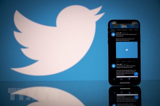 Biểu tượng của mạng xã hội Twitter. (Ảnh: AFP/TTXVN)