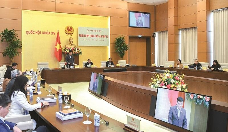 Chủ nhiệm Ủy ban Kinh tế của Quốc hội Vũ Hồng Thanh phát biểu tại phiên thẩm tra