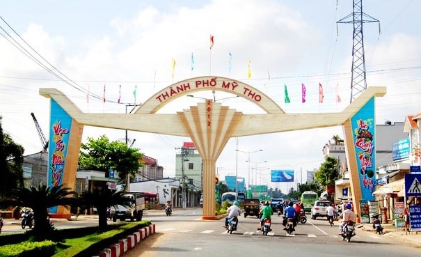 Một góc thành phố Mỹ Tho, tỉnh Tiền Giang. 