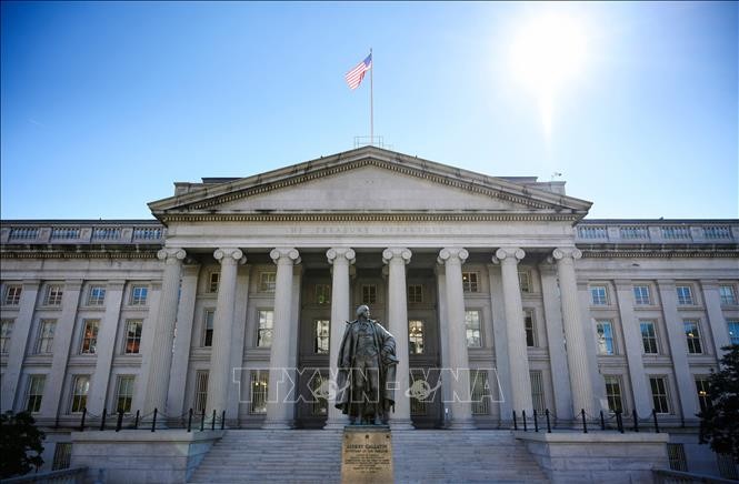 Trụ sở Bộ Tài chính Mỹ ở Washington DC. Ảnh: AFP/TTXVN