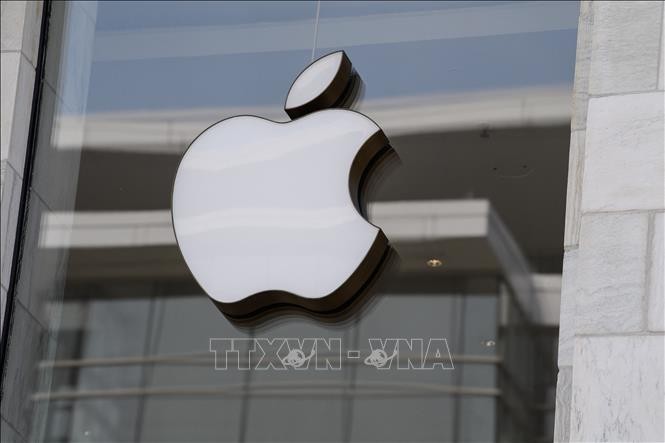 Biểu tượng của Apple ở Washington, DC, Mỹ. Ảnh minh họa: AFP/TTXVN