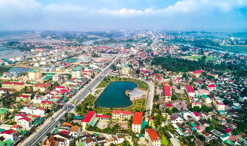 Một góc Thị trấn Nghèn - nơi thực hiện dự án, ảnh nguồn: Báo Hà Tĩnh