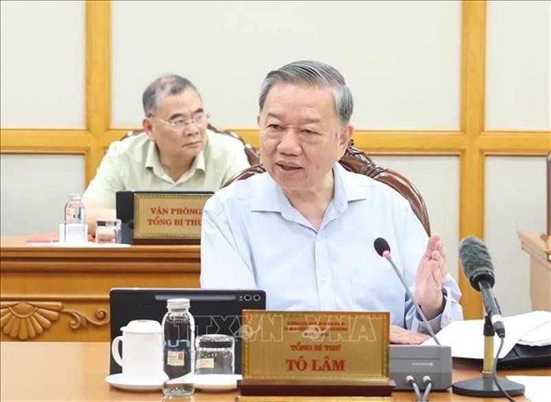 Tổng Bí thư Tô Lâm phát biểu. Ảnh: Thống Nhất/TTXVN
