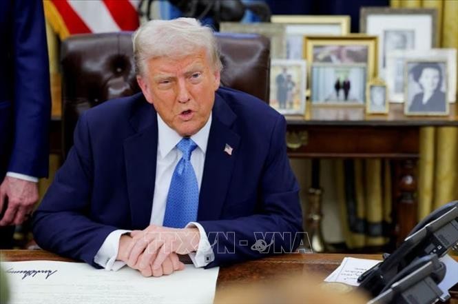 Tổng thống Mỹ Donald Trump tại Nhà Trắng ở Washington. Ảnh: REUTERS/TTXVN