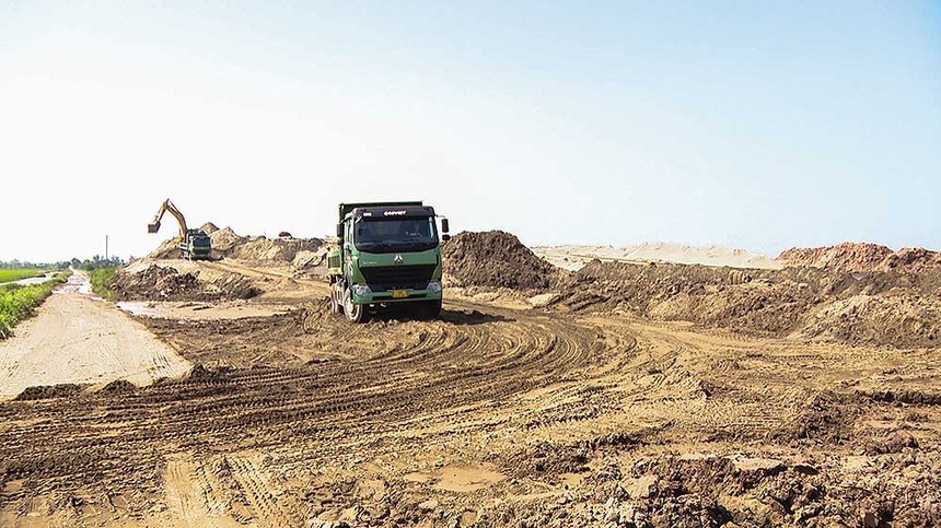 Thi công Dự án Đầu tư xây dựng tuyến đường cao tốc Ninh Bình - Hải Phòng, đoạn qua tỉnh Nam Định (cũ) và Thái Bình (cũ).