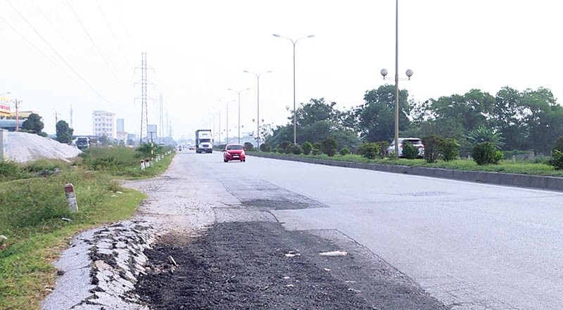 Các hư hỏng nền, mặt đường, công trình và hệ thống ATGT đoạn Km322+100 - Km330+200, Quốc lộ 1 (tuyến tránh phía Đông TP. Thanh Hóa sẽ được tập trung xử lý trong năm 2026.