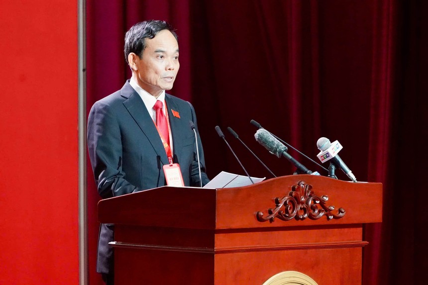 Bí thư Thành ủy TP.HCM Trần Lưu Quang phát biểu tại phiên khai mạc. Ảnh: BTC