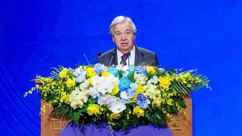 Tổng Thư ký Liên hợp quốc Antonio Guterres phát biểu tại Lễ mở ký.