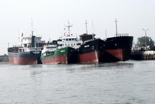 Một góc Cảng biển Diêm Điền. 