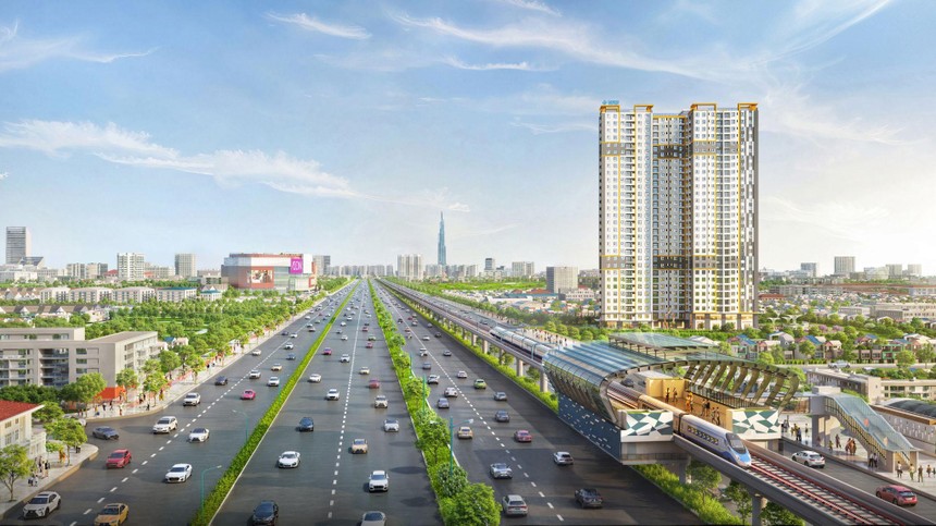 Diamond Boulevard trở thành sự lựa chọn lý tưởng trên trục Quốc Lộ 13 với mức giá chỉ từ 36 triệu/m2 bàn giao full nội thất.