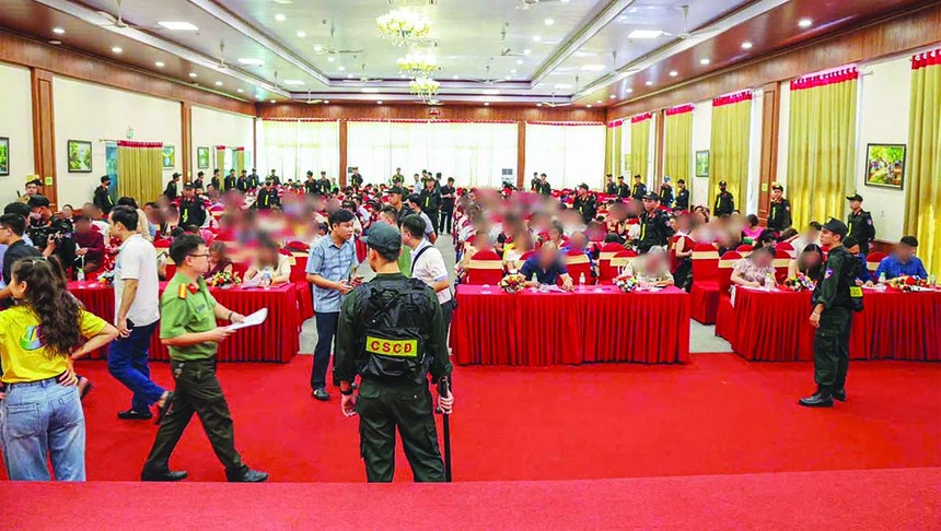 Công an tỉnh Phú Thọ bắt tại trận một vụ dụ dỗ đầu tư tiền số trái phép.