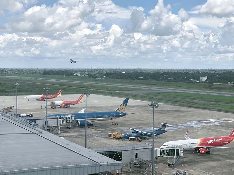 Vị trí quy hoạch Khu thương mại tự do và Tổ hợp công nghiệp, logistics, khoa học - công nghệ, đổi mới sáng tạo, đô thị đều gắn với Cảng hàng không quốc tế Cần Thơ. Trong ảnh: Cảng hàng không quốc tế Cần Thơ