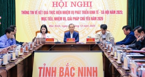 Tỉnh Bắc Ninh tổ chức họp báo thông tin về kết quả thực hiện kế hoạch phát triển kinh tế - xã hội năm 2025 và kế hoạch, mục tiêu năm 2026.