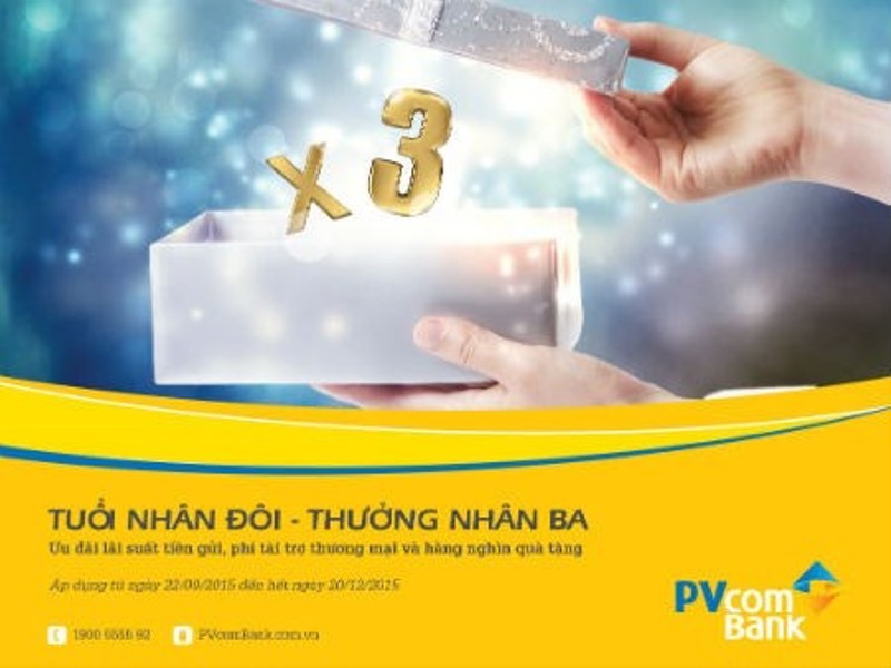 PVcomBank khuyến mại nhân ngày sinh nhật