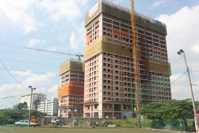 Block A1 Dự án Hưng Ngân Garden đã được cất nóc vượt tiến độ
