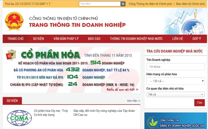 Chuyên trang thông tin DN IPO cần có thêm phiên bản tiếng Anh
