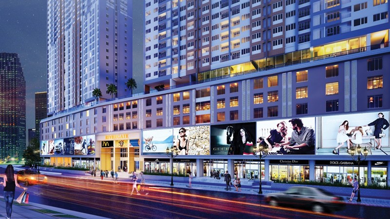 Khu thương mại của dự án RiverGate, số 151-155 Bến Vân Đồn, Q.4, TP.HCM 
