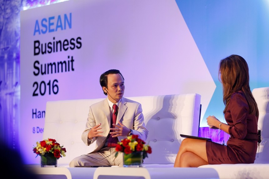 Ông Trịnh Văn Quyết, Chủ tịch Hội đồng Quản trị FLC 
tại Diễn đàn 