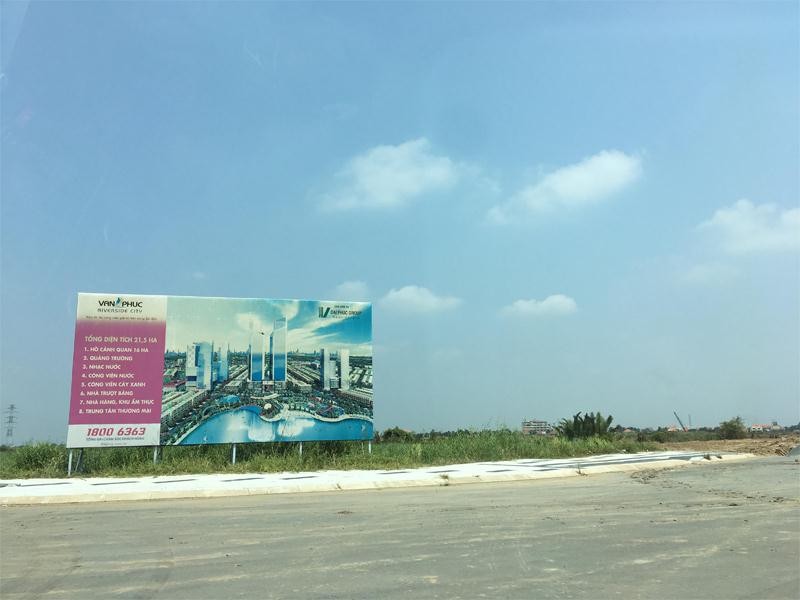 Dự án Khu đô thị Vạn Phúc Riverside sau 13 năm triển khai vẫn đang trong vòng kiện tụng. Ảnh: Gia Huy