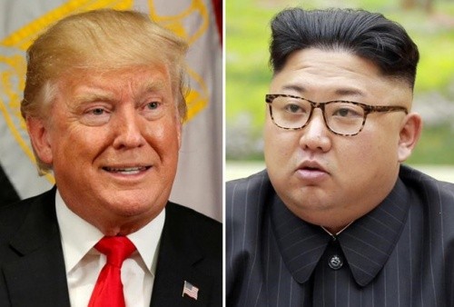 Tổng thống Mỹ Donald Trump và lãnh đạo Triều Tiên Kim Jong-un. Ảnh: Reuters. 

