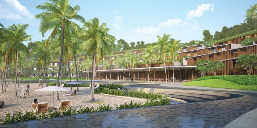 Phối cảnh khu khách sạn và biệt thự ven đồi dự án Alila Bảo Đại - The Imperial House
