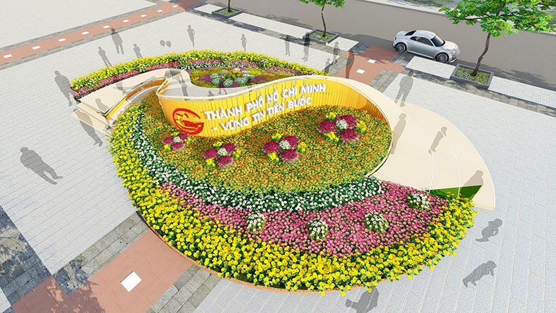 Đường hoa xuân Canh Tý 2020 với chủ đề “TP.HCM - Vững tin tiến bước”