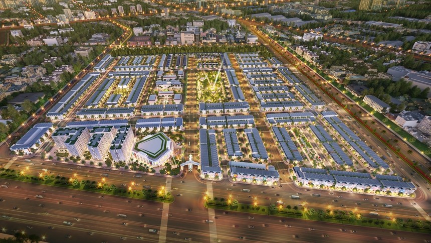 Phối cảnh tổng thể khu đô thị Century City tọa lạc trên hai tuyến đường ĐT 769 và đường Cầu Mên, thuộc khu vực phát triển thương mại và dịch vụ 
hậu cần của sân bay Long Thành