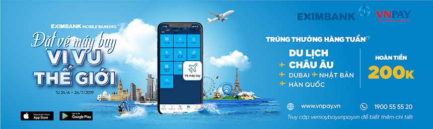 Đặt vé máy bay – Vi vu thế giới cùng Eximbank