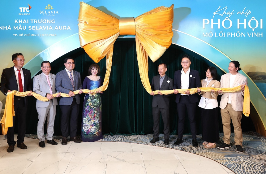 Nghi thức khai trương Văn phòng bán hàng và nhà mẫu tại tầng trệt, tòa nhà TTC, số 253 Hoàng Văn Thụ, phường Tân Sơn Hòa, TP.HCM