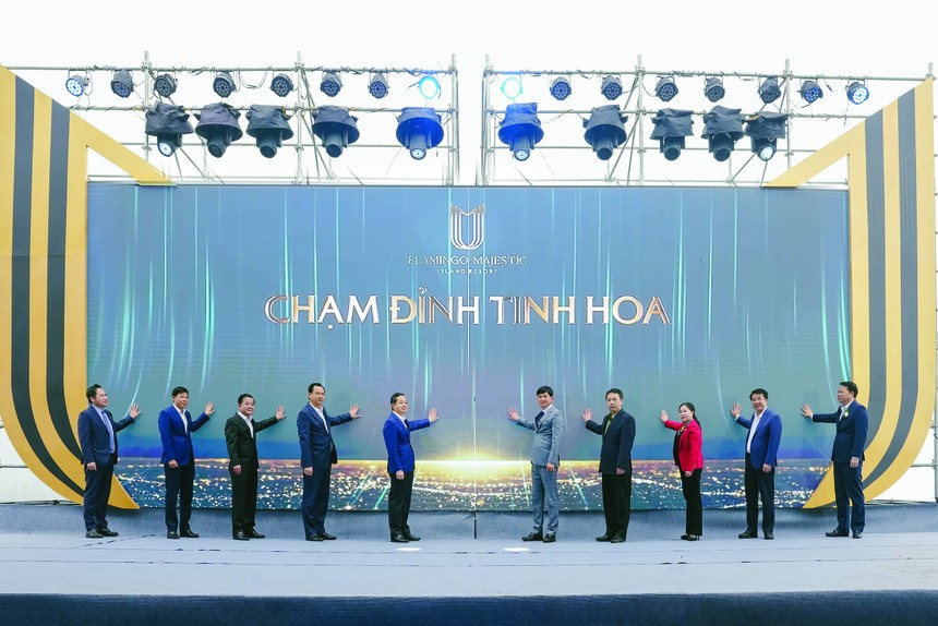 Lễ khởi công dự án Flamingo Majestic Island Resort của Tập đoàn Flamingo tại xã Phúc Xuân, TP. Thái Nguyên ngày 15/3/2025.
