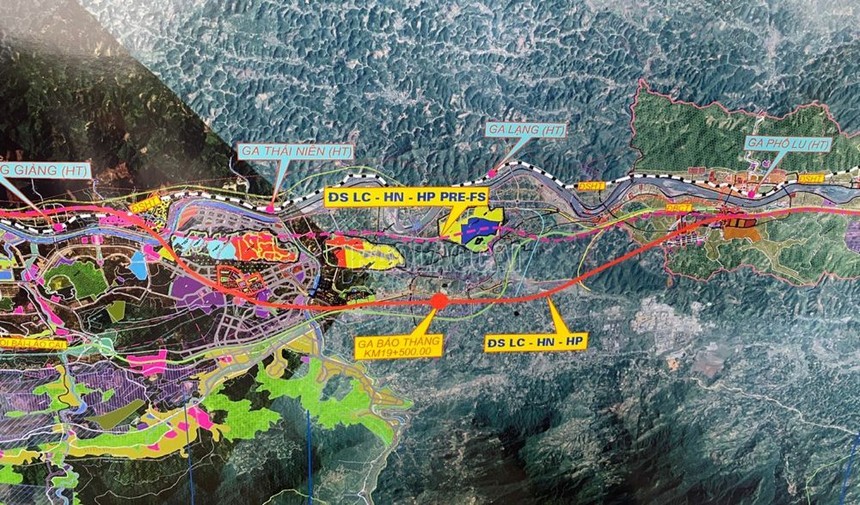 Một đoạn hướng tuyến dự án đi qua địa bàn huyện Bảo Thắng đã được điều chỉnh. (Ảnh: báo Lào Cai).