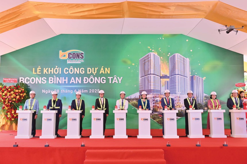 Lễ khởi công dự án Bcons Bình An Đông Tây. Ảnh: Việt Dũng.