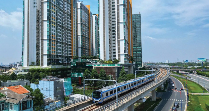 Tuyến metro số 1 được xác định là hành lang TOD ưu tiên cao nhất trong quy hoạch đô thị mới của TP.HCM. Ảnh: Lê Toàn.