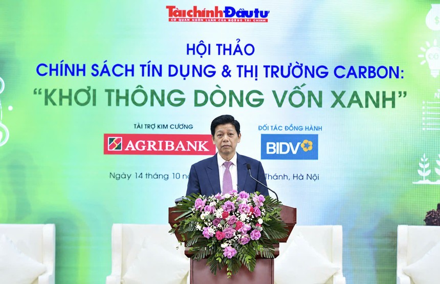 Tổng biên tập Báo Tài chính - Đầu tư Phạm Văn Hoành phát biểu khai mạc Hội thảo. Ảnh: Dũng Minh