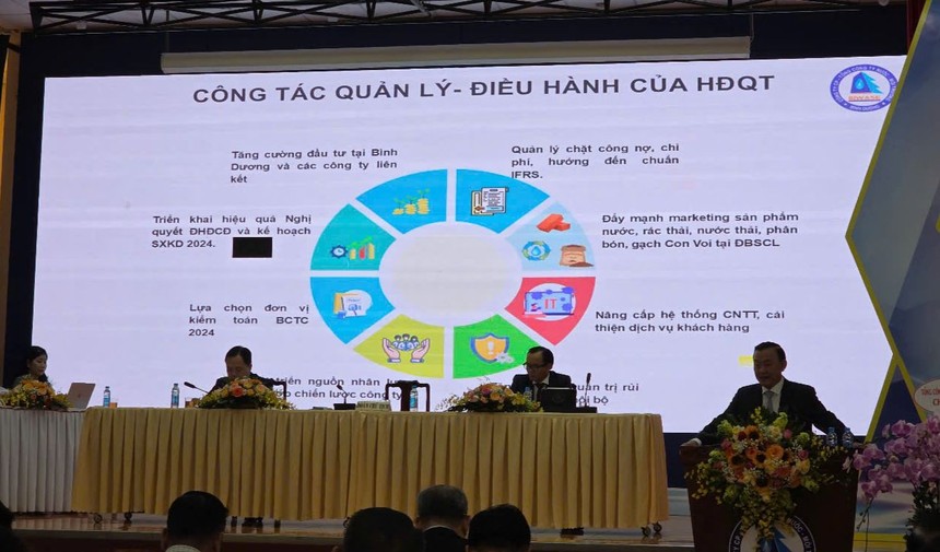 ĐHCĐ Biwase (BWE): Công ty đang thực hiện quyết liệt cùng đơn vị tư vấn cho việc tăng giá nước