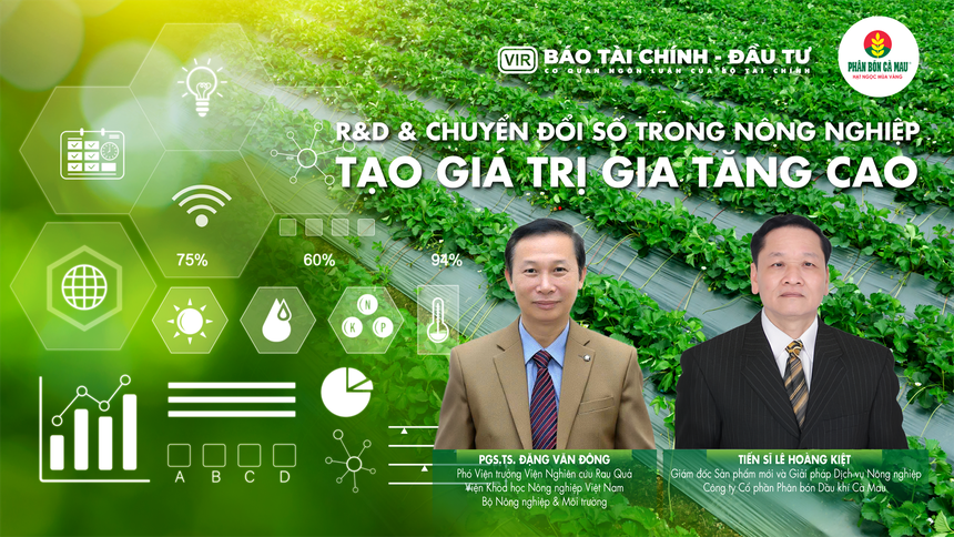 Ngày 15/9, Báo Tài chính- Đầu tư sẽ tổ chức tọa đàm “R&D & Chuyển đổi số trong nông nghiệp: Tạo giá trị gia tăng cao”.