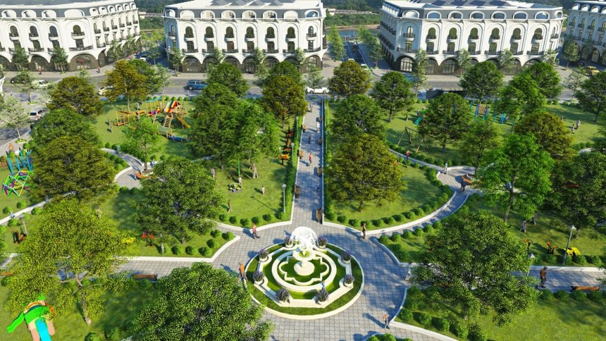 Không gian xanh nội khu – nơi an cư hòa quyện cùng thiên nhiên.