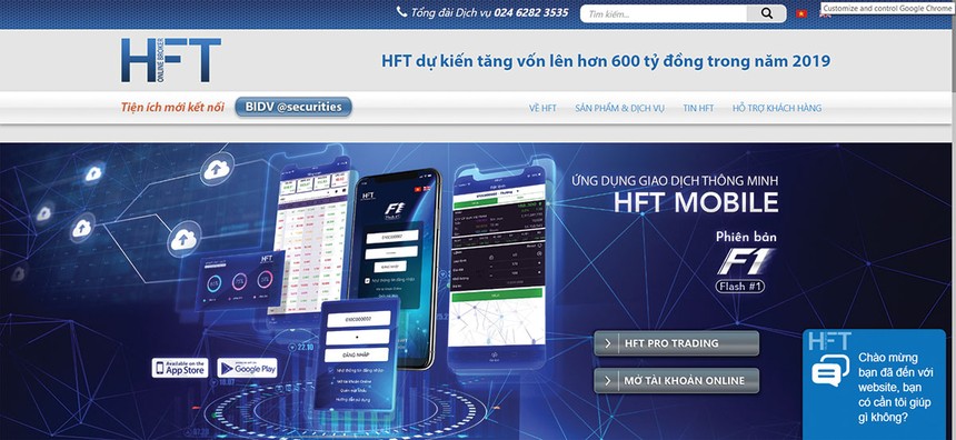 Chứng khoán HFT: Chủ ngoại rót tiền để tăng vốn lên 600 tỷ đồng