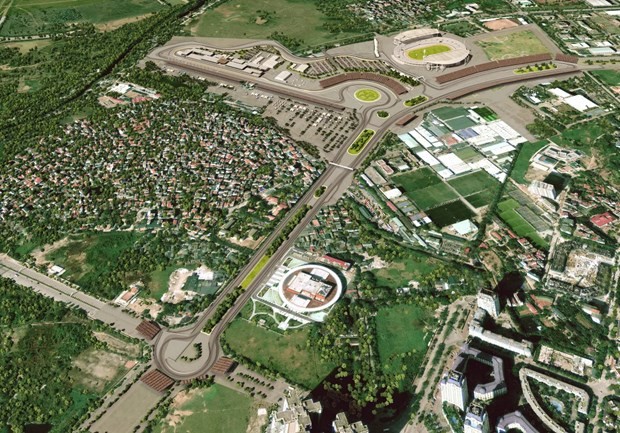 Chặng đua F1 tại Hà Nội vẫn diễn ra như bình thường. (Ảnh: Fox Sports Asia).