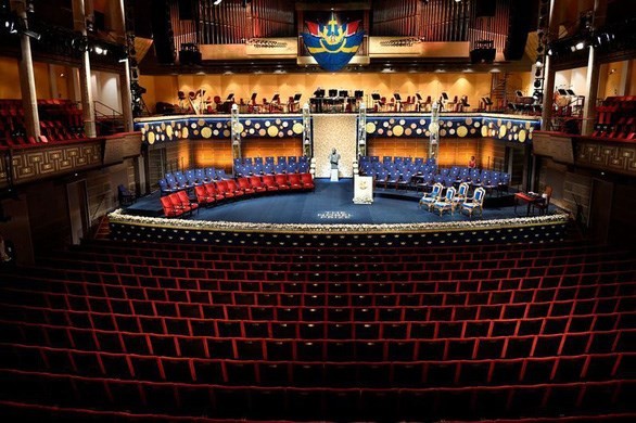 Hội trường hòa nhạc Stockholm, nơi diễn ra lễ trao giải Nobel. (Nguồn: Reuters).