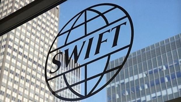 Biểu tượng hệ thống thanh toán toàn cầu SWIFT. (Ảnh: Russia Bussiness Today/TTXVN).