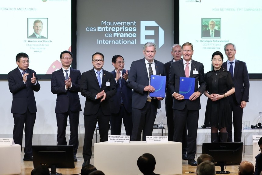 FPT ký kết hợp tác với Airbus. Nguồn ảnh: Nhật Bắc.