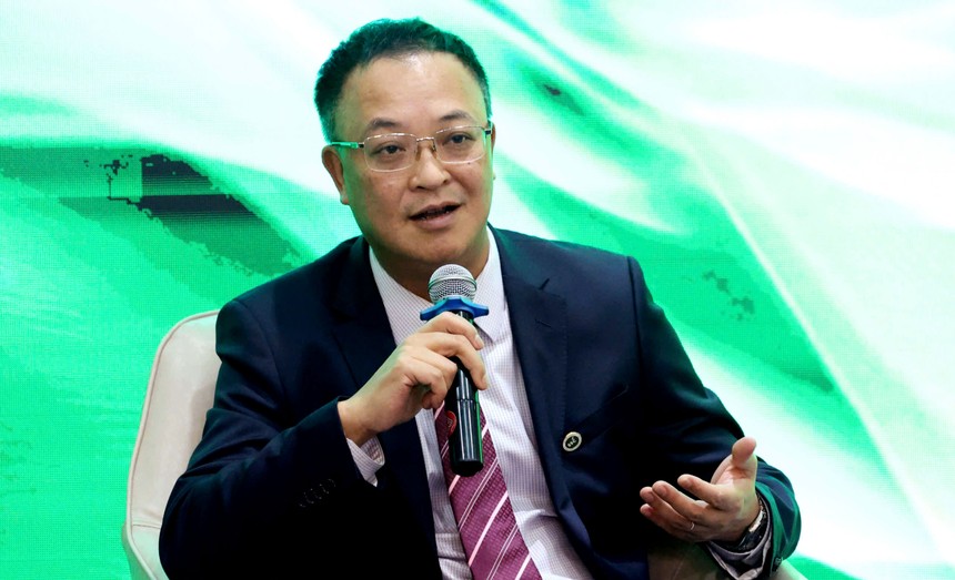 Ông Bùi Hoàng Hải, Phó chủ tịch Ủy ban Chứng khoán Nhà nước chia sẻ tại Tọa đàm. (Ảnh: Dũng Minh)